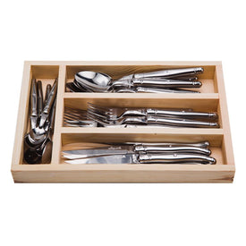 Jean Dubost Laguiole 24-Piece Stainless Steel Everyday Flatware Set