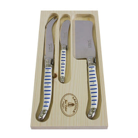 Jean Dubost Laguiole Mariniere Three-Piece Cheese Set