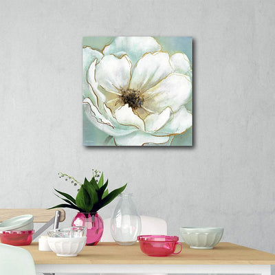 Soft Teal Splendor 16" x 16" Gallery-Wrapped Canvas Wall Art