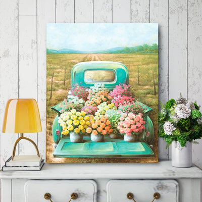 Flowers for Sale 16" x 20" Gallery-Wrapped Canvas Wall Art