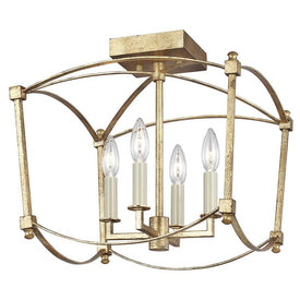 Thayer Four-Light Semi-Flush Mount Ceiling Fixture