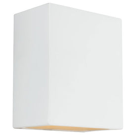 Paintable Ceramic Single-Light Outdoor Wall Sconce