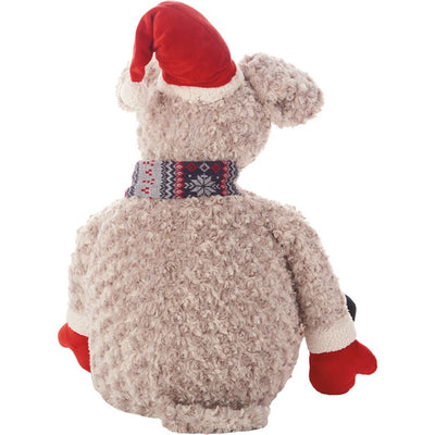 Mina Victory Plushlines Holiday Mouse Gray 23" x 24" Animal Pillow