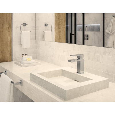 Duro Four-Piece Bath Hardware Set with Toilet Paper Holder, Robe Hook, Towel Ring, 18" Towel Bar