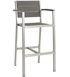 Product Image: EEI-2254-SLV-GRY Outdoor/Patio Furniture/Patio Bar Furniture