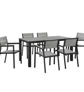 Product Image: EEI-1749-BRN-GRY-SET Outdoor/Patio Furniture/Patio Dining Sets