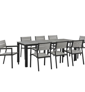 Product Image: EEI-1753-BRN-GRY-SET Outdoor/Patio Furniture/Patio Dining Sets