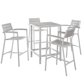 Maine Five-Piece Outdoor Patio Bar Set