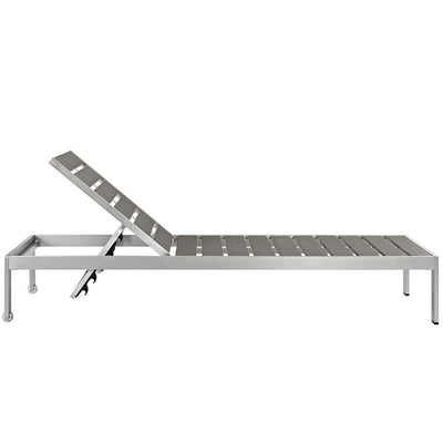 Shore Outdoor Patio Aluminum Chaise Lounge Chair