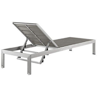 Shore Outdoor Patio Aluminum Chaise Lounge Chair