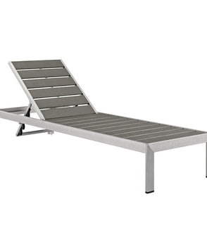 Product Image: EEI-2247-SLV-GRY Outdoor/Patio Furniture/Outdoor Chaise Lounges
