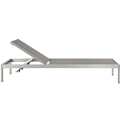 Shore Outdoor Patio Aluminum Chaise Lounge Chairs Set of 2