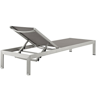 Shore Outdoor Patio Aluminum Chaise Lounge Chairs Set of 2