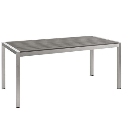 Shore Seven-Piece Outdoor Patio Aluminum Dining Set