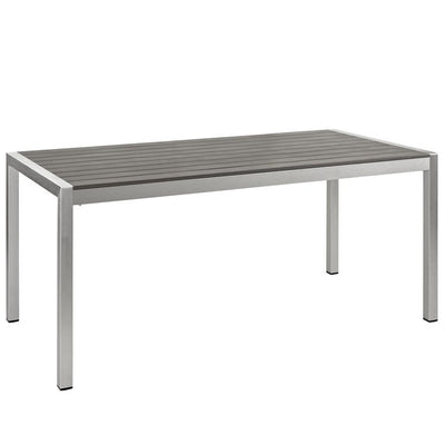 Shore Seven-Piece Outdoor Patio Aluminum Dining Set