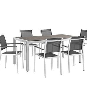 Product Image: EEI-2486-SLV-BLK-SET Outdoor/Patio Furniture/Patio Dining Sets