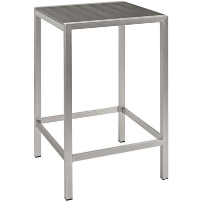 Shore Three-Piece Outdoor Patio Aluminum Outdoor Pub Dining Set