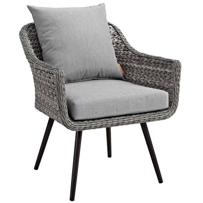 Endeavor Outdoor Patio Wicker Rattan Armchairs Set of 2