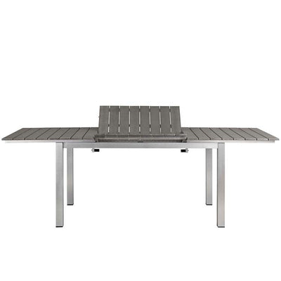 Shore Nine-Piece Outdoor Patio Aluminum Dining Set