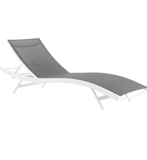 Product Image: EEI-3300-WHI-GRY Outdoor/Patio Furniture/Outdoor Chaise Lounges
