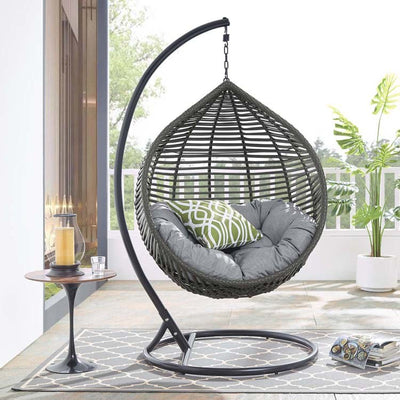 Garner Teardrop Outdoor Patio Swing Chair with Stand