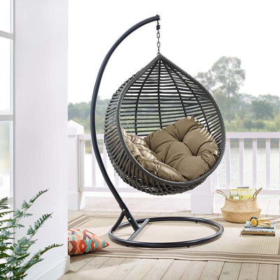 Garner Teardrop Outdoor Patio Swing Chair with Stand