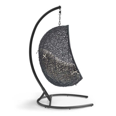 Encase Outdoor Patio Swing Lounge Chair with Stand