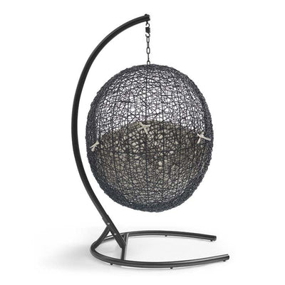 Encase Outdoor Patio Swing Lounge Chair with Stand