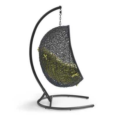 Encase Outdoor Patio Swing Lounge Chair with Stand