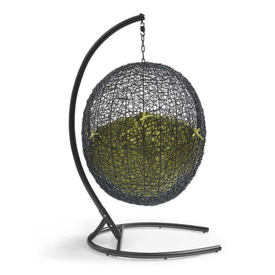 Encase Outdoor Patio Swing Lounge Chair with Stand