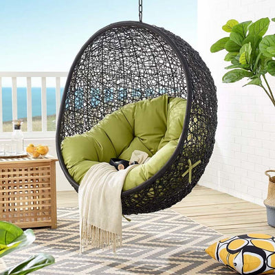 Encase Outdoor Patio Swing Lounge Chair with Stand