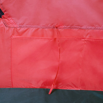 Manta Portable Sun Shelter, Red with Gray Trim