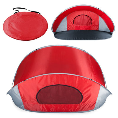 Manta Portable Sun Shelter, Red with Gray Trim