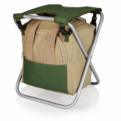 Gardener Folding Seat with Tools, Olive Green and Tan