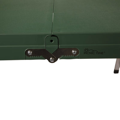 Picnic Table Portable Folding Table with Seats, Hunter Green