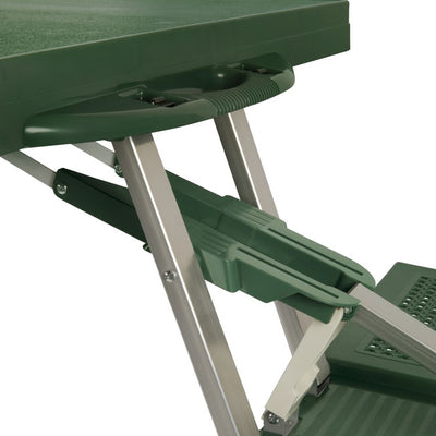 Picnic Table Portable Folding Table with Seats, Hunter Green