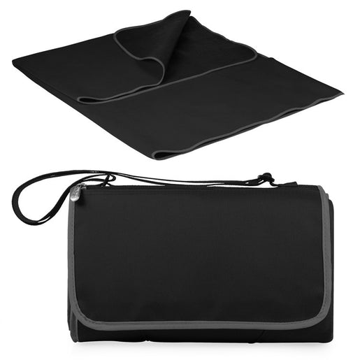 Blanket Tote Outdoor Picnic Blanket, Black with Black Lining