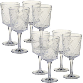 Diamond 13 oz Clear Acrylic All-Purpose Goblets Set of 8