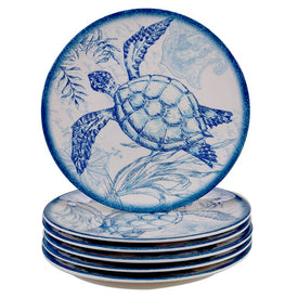 Oceanic 9" Melamine Salad Plates Set of 6