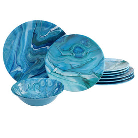 Fluidity Twelve-Piece Melamine Dinnerware Set