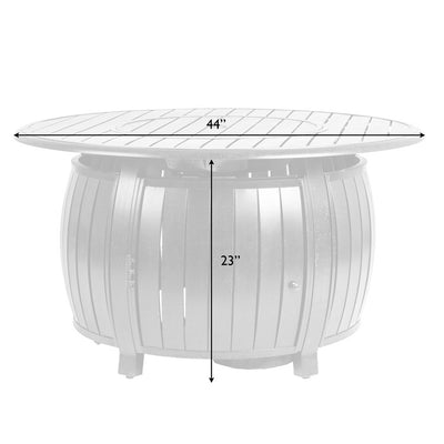 Grand Cooper Aluminum Round Liquid Propane Gas Fire Pit