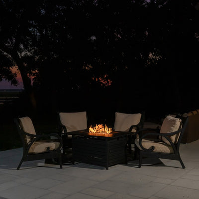 Longmont Aluminum Rectangular Liquid Propane Gas Fire Pit