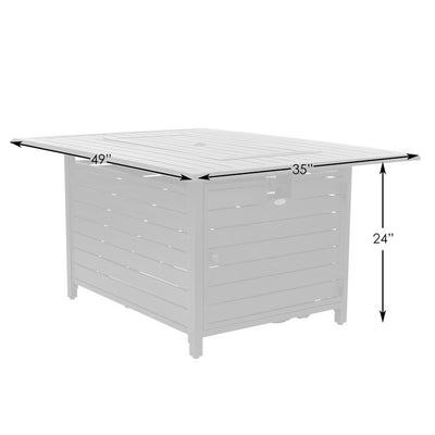 Longmont Aluminum Rectangular Liquid Propane Gas Fire Pit