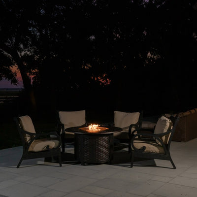 Bellante Woven Aluminum Liquid Propane Gas Fire Pit