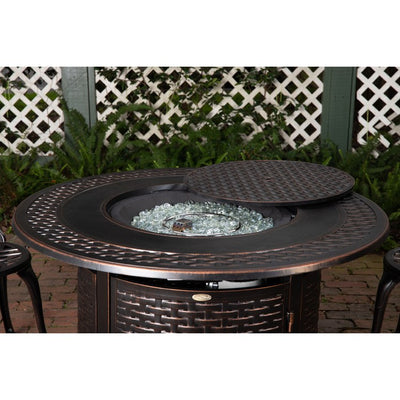 Bellante Woven Aluminum Liquid Propane Gas Fire Pit