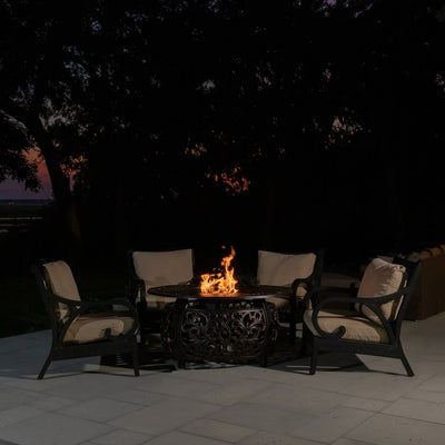 Toulon Oval Aluminum Liquid Propane Gas Fire Pit