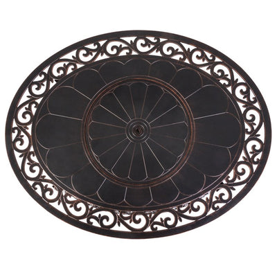 Toulon Oval Aluminum Liquid Propane Gas Fire Pit