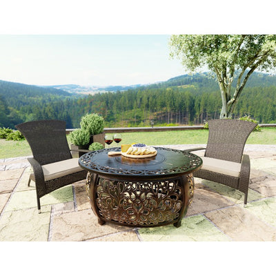 Toulon Oval Aluminum Liquid Propane Gas Fire Pit