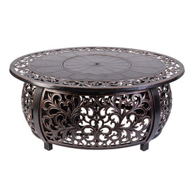 Toulon Oval Aluminum Liquid Propane Gas Fire Pit