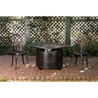 Dynasty Round Aluminum Liquid Propane Gas Fire Pit